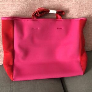 pink beach tote
